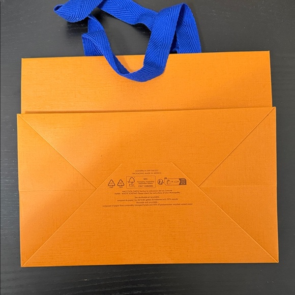 LV Orange Bag with Blue Handles Shopping Bag - Picture 2 of 2